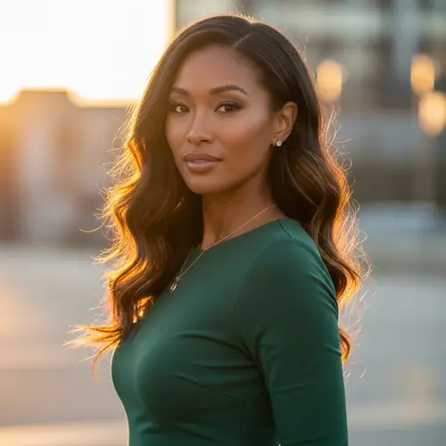 Stunning Biracial Woman with Beautiful Figure