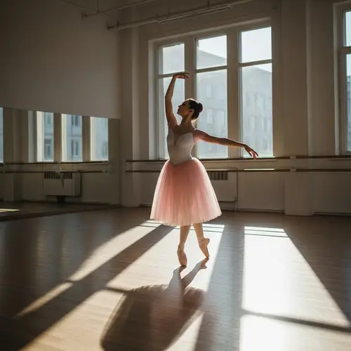 Graceful Ballet Dancer Practice Session | Dance Studio