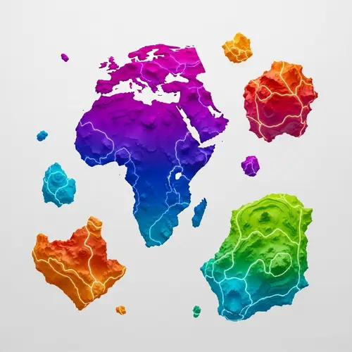 Vibrant Extraterrestrial Planet with Bold Landmasses