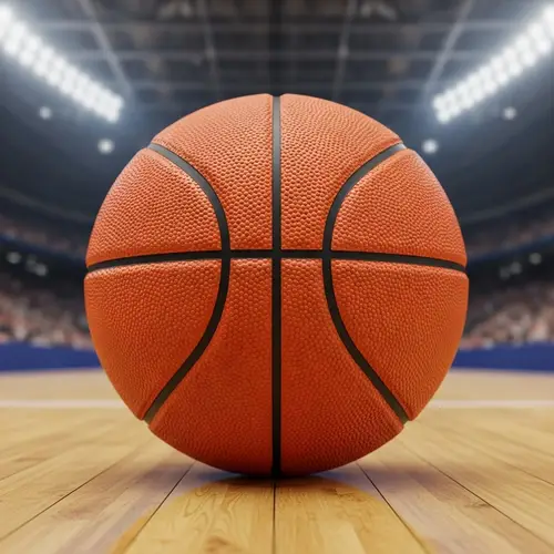 Classic Orange Leather Basketball Illustration