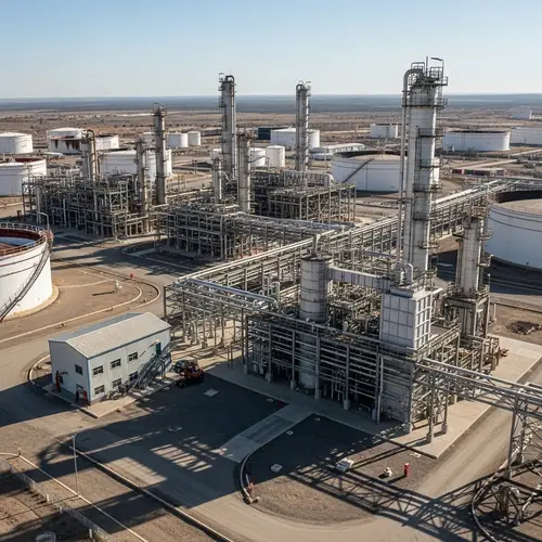 Realistic Oil Refinery Plant - Industrial Structures Detail