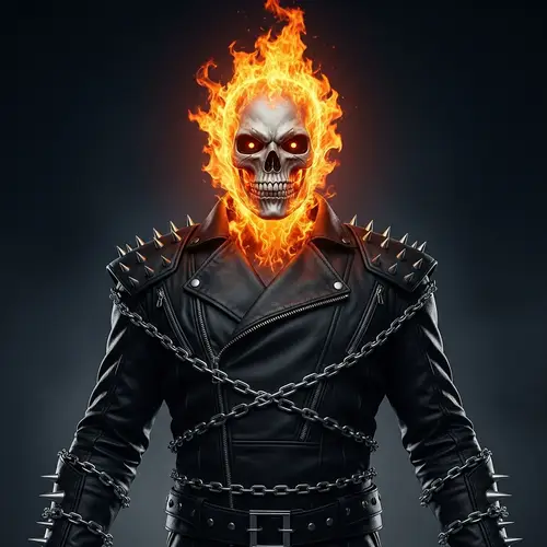 Ghost Rider Character - Supernatural Entity Imagery