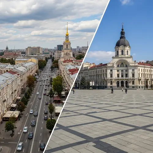 Khreshchatyk and Chisinau Cityscape Fusion