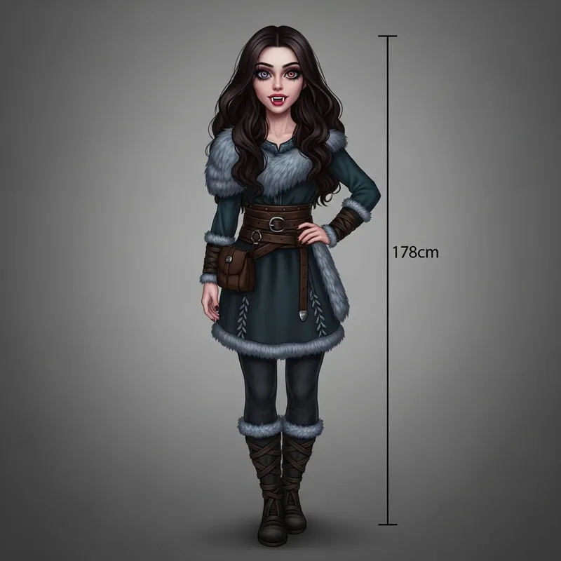 Realistic Athletic Dampire Girl | Winter Viking Attire | 178cm Tall