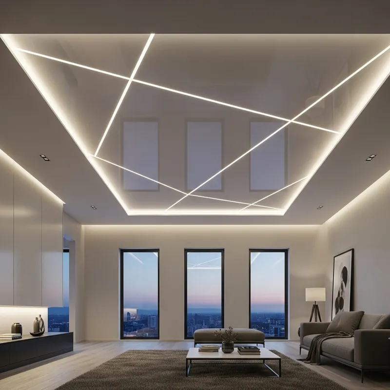 Satin Stretch Ceilings: Elegant Room Interiors