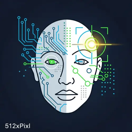 Facial Recognition Technology Icon | 512x512 Pixels