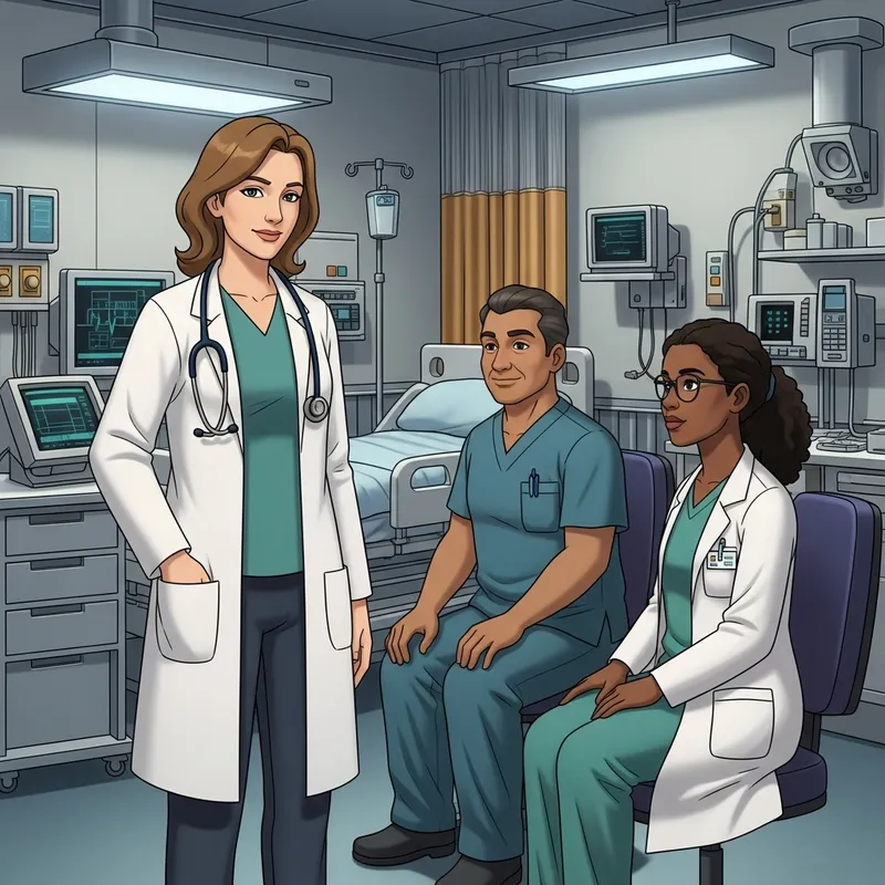 Pixar Style Young Female Internal Medicine Doctor