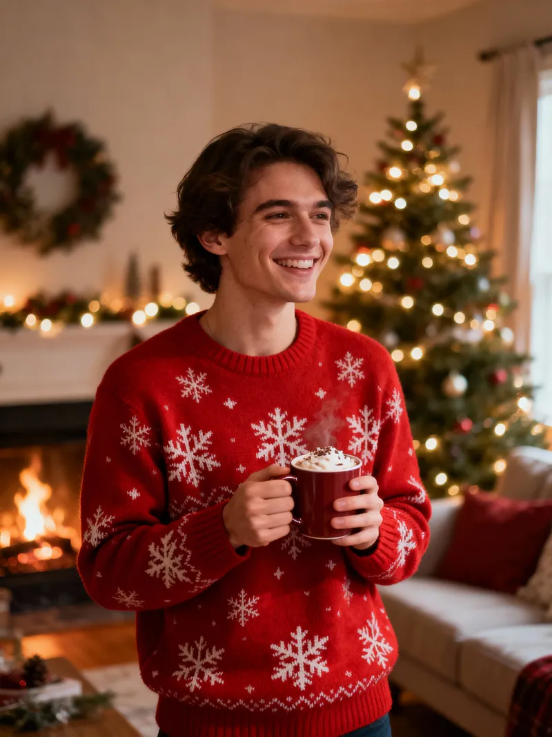 Cozy Christmas Portraits: Festive Cheer & Warmth
