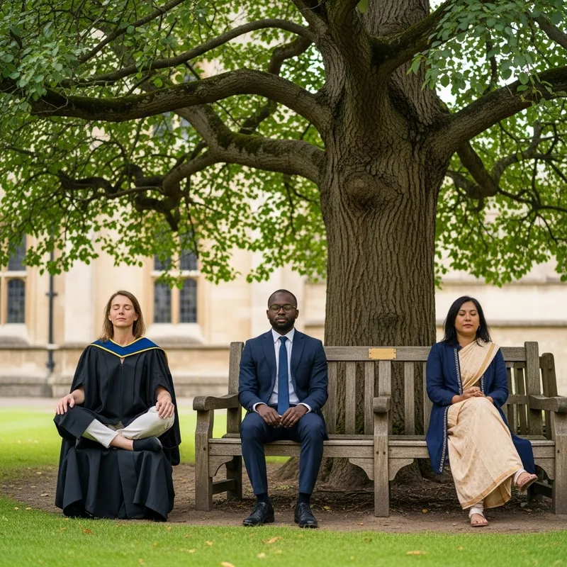 Professors Meditating at Oxford University