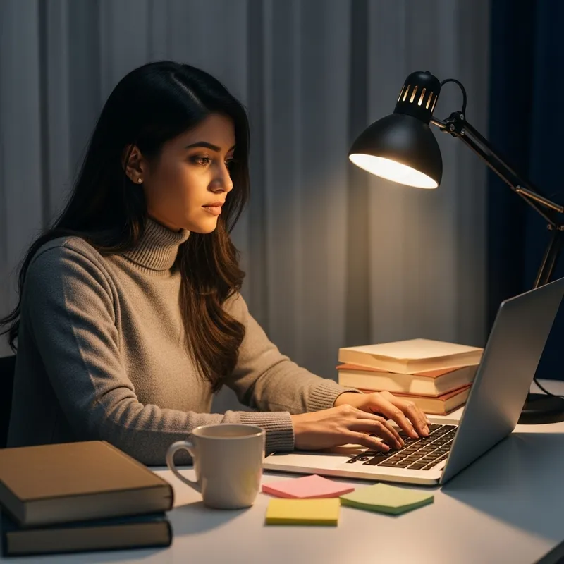 Young Writer on Laptop Crafting Novel Young Writer on Laptop Crafting Novel