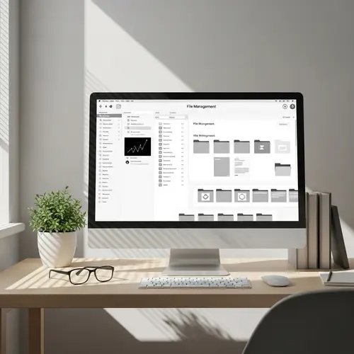 Minimalist File Management Workspace | Organized and Clean Setup