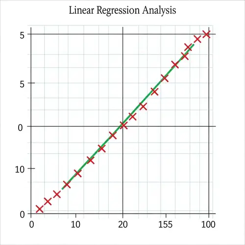 Linear Regression Analysis Graph with Best Fit Line