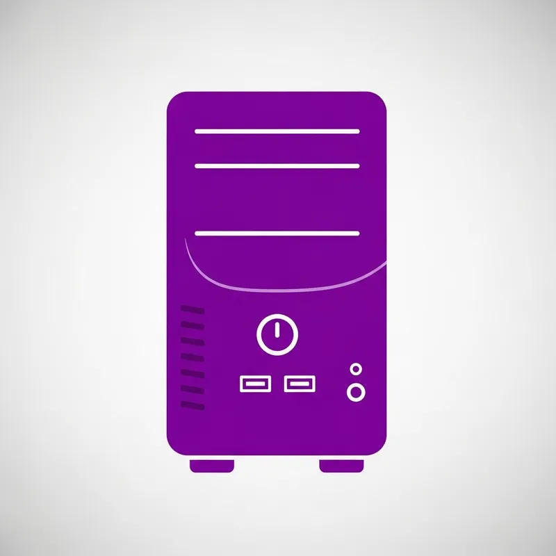 Purple Computer Case Icon | Sleek Design