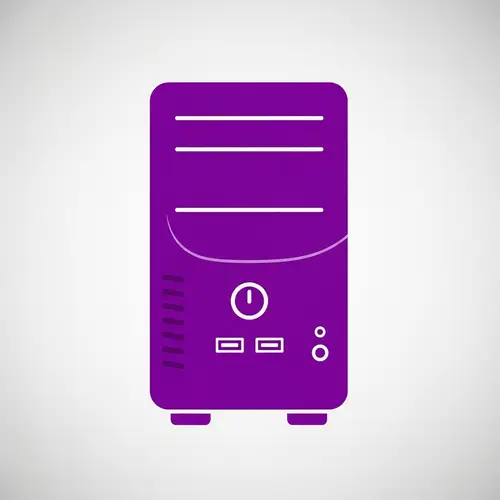 Purple Computer Case Icon | Sleek Design