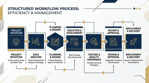 Structured Workflow Process Illustration
