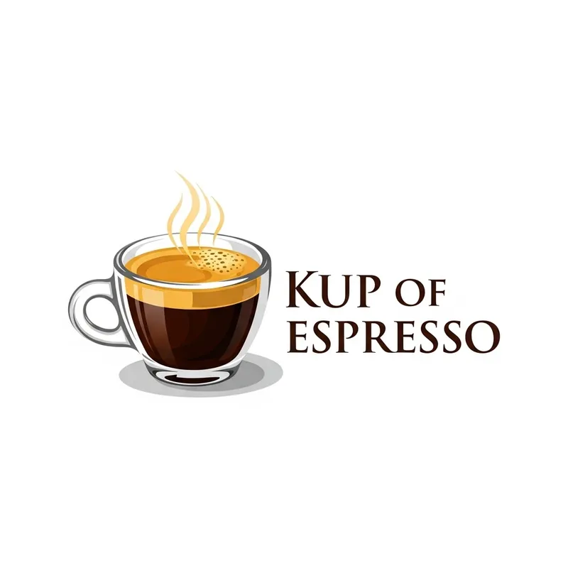Kup of Espresso Logo Design | Rich & Creamy Espresso Cup Kup of Espresso Logo Design | Rich & Creamy Espresso Cup