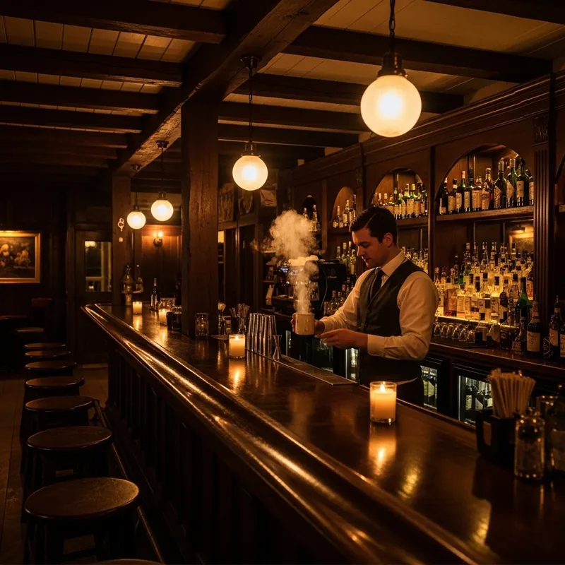Colonial Australian Long Bar: Candlelit Elegance & Hot Toddy Magic