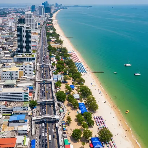 Bustling Coastal City Pattaya, Thailand - Explore Sandy Beach & Turquoise Waters