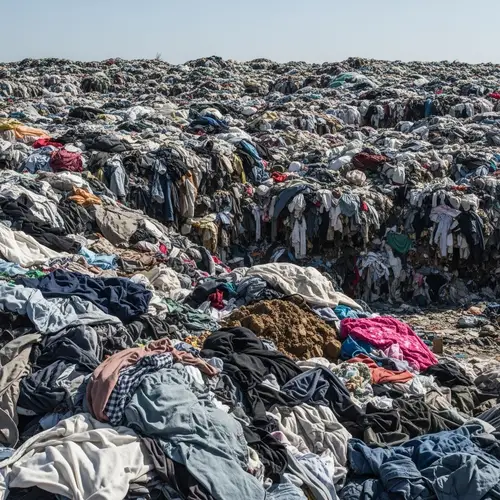 Discarded Clothing Landfill: A Unique Chaotic Landscape