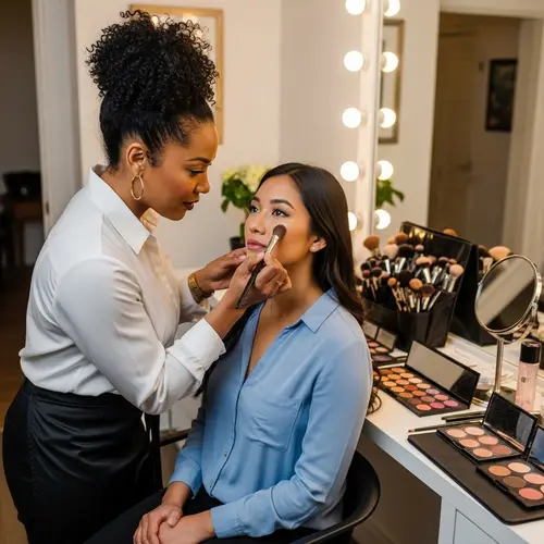 Experienced Makeup Artist Creating Elegant Looks