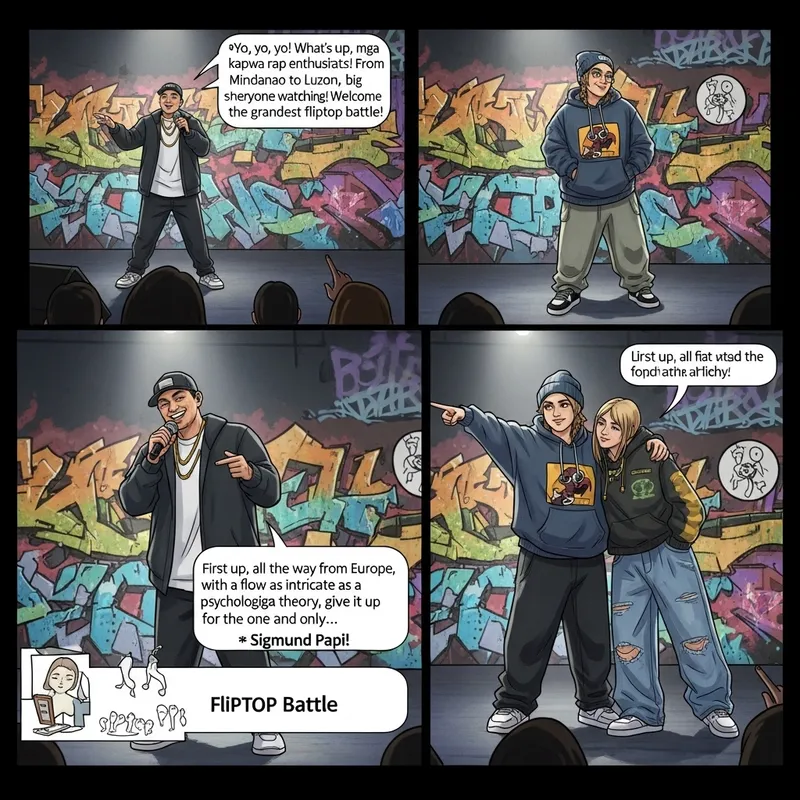 Female Fliptop Battle: Sigmund Papi vs. Curl Jung in Graffiti Venue