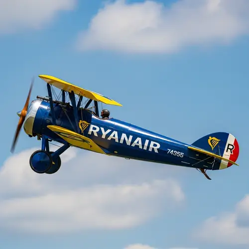 Ryanair Livery Sopwith Camel Biplane - British First World War Fighter