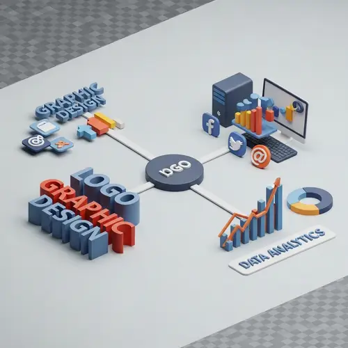 Graphic Design, Digital Marketing & Data Analytics in 3D