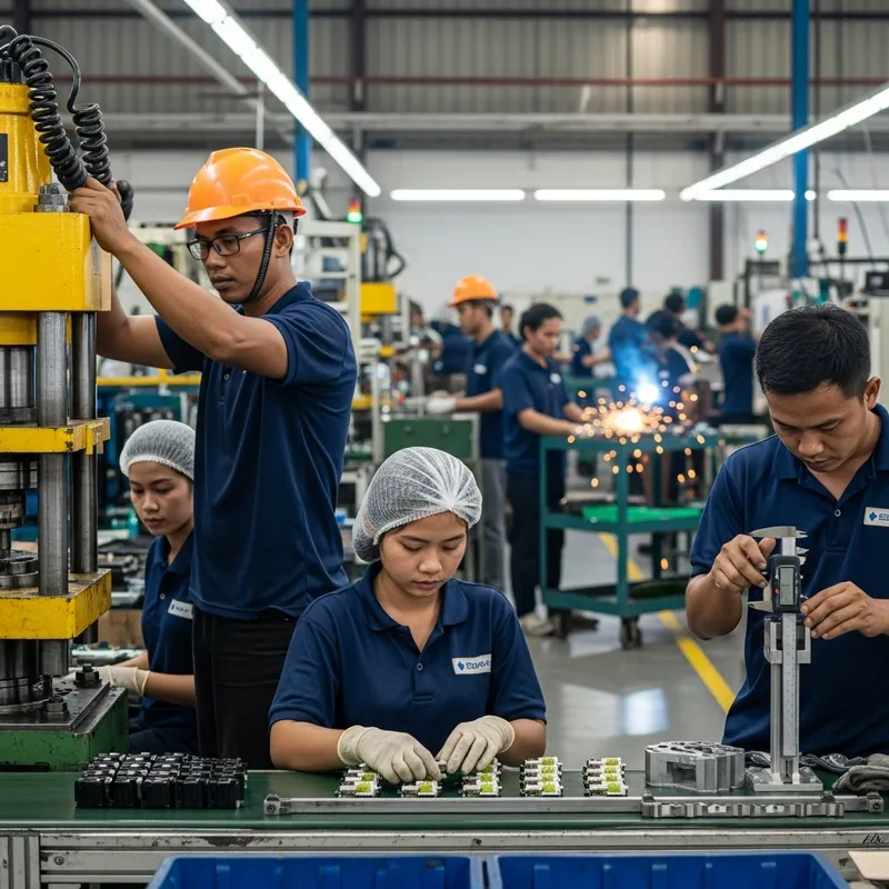 Dedicated Indonesian Factory Workers Strive for Excellence