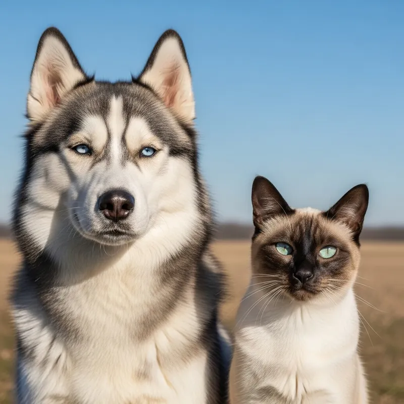 Heartwarming Image of a Dog and a Cat United in Friendship