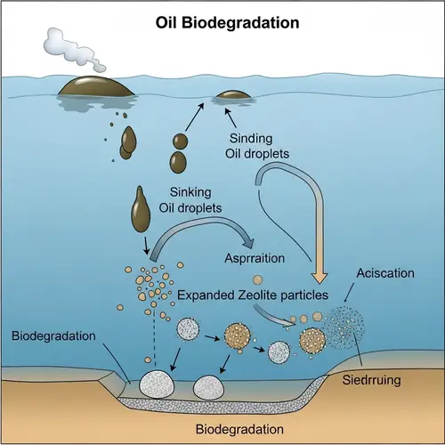 Oil Biodegradation with Expanded Zeolite in Sea