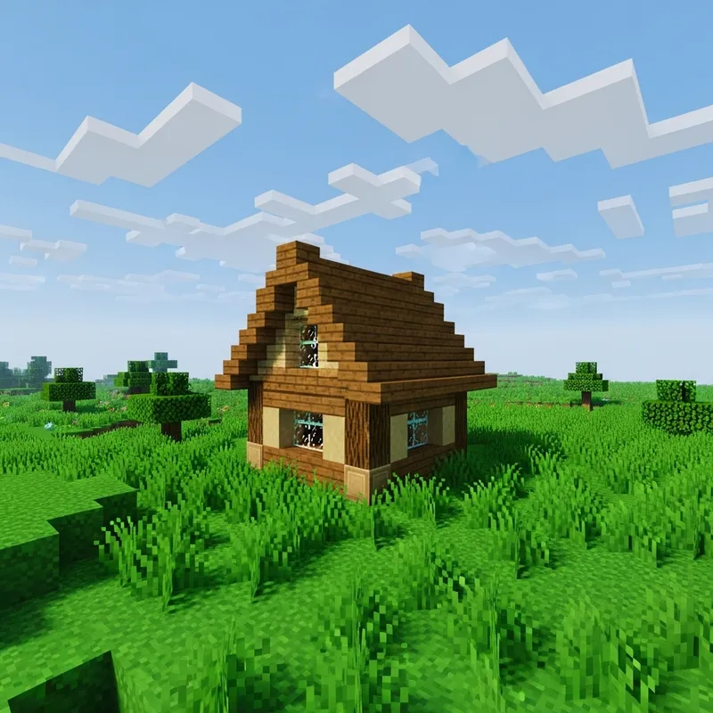 Cozy Oak Wooden House Design in Minecraft