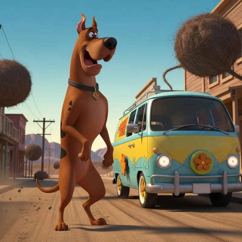 Mystery-Solving Scooby Doo - Adventure with a Friendly Brown Dog