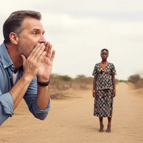 Urgent Call: Man Trying to Get Woman's Attention