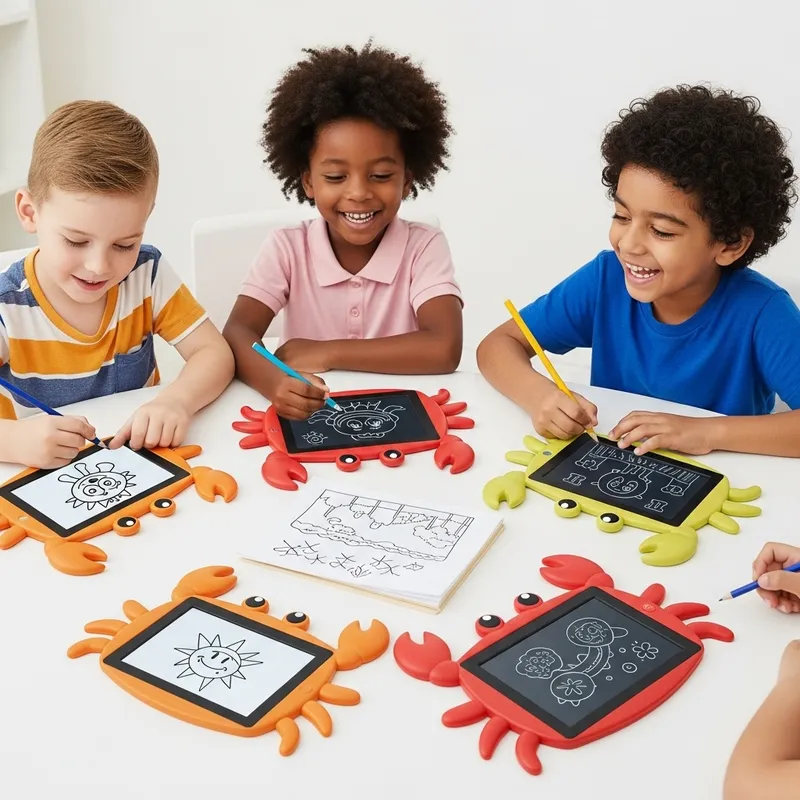 Kids Drawing on LCD Crab Tablets