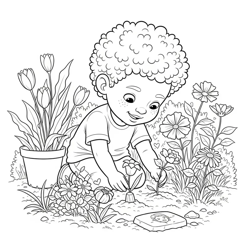 Child's Garden of Love: A Playful Cartoon Tribute