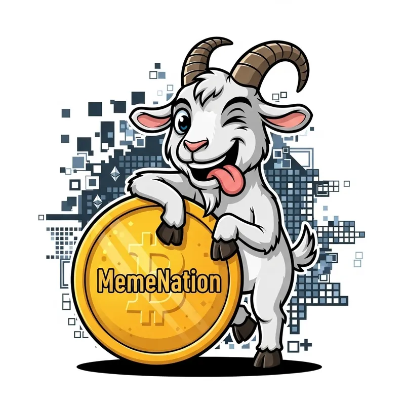 Cheerful Goat Meme Logo | Playful Crypto Theme - MemeNation