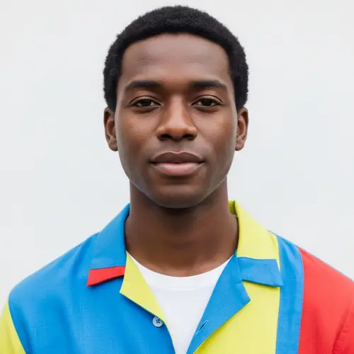 Handsome Black Man in Stylish Outfit | Serene & Confident Expression