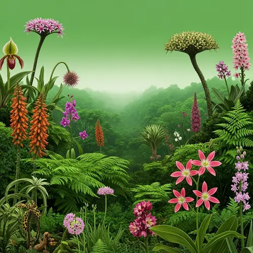 Abstract Wilderness Plant Life - Enchanting Flora Imagery