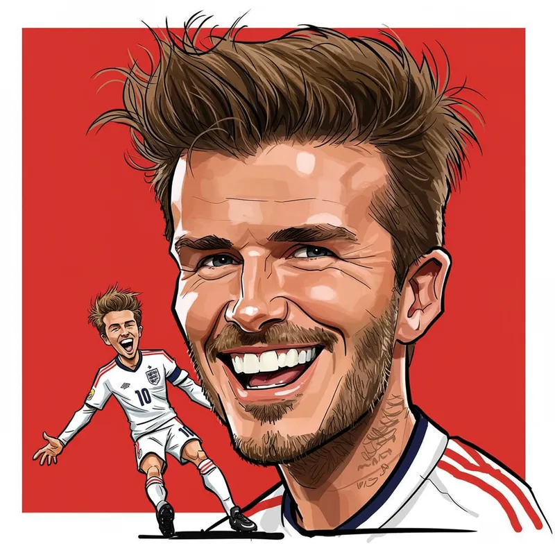 David Beckham Caricature Art