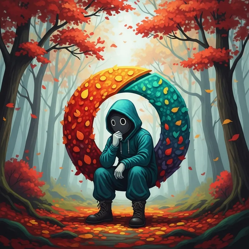 Enchanting Omnilife Logo in Autumn Forest