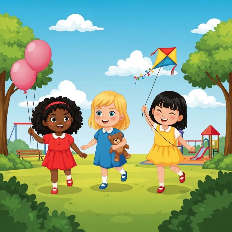 Chicas at the Park | Children's Illustration Chicas at the Park | Children's Illustration