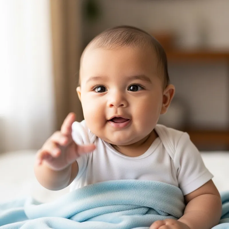 Adorable Light-Skinned Indian Baby Boy