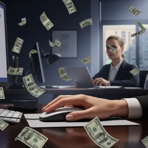 Dynamic Digital Illustration: Hand Clicking Mouse in Realistic Style