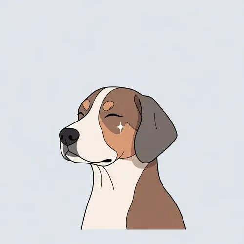 Minimalist Dog Art: Calm and Soothing Depiction