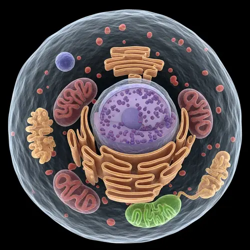 Detailed Image of a Biological Cell | Virtual Microscope View