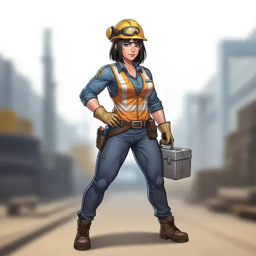 Confident Asian Woman Worker in Personal Protective Equipment
