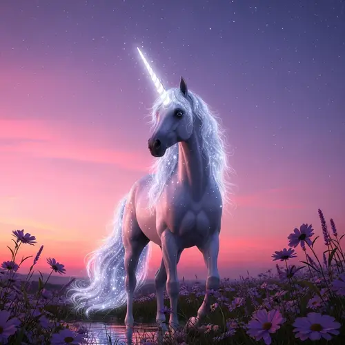 Enchanting Unicorn Landscapes at Dusk