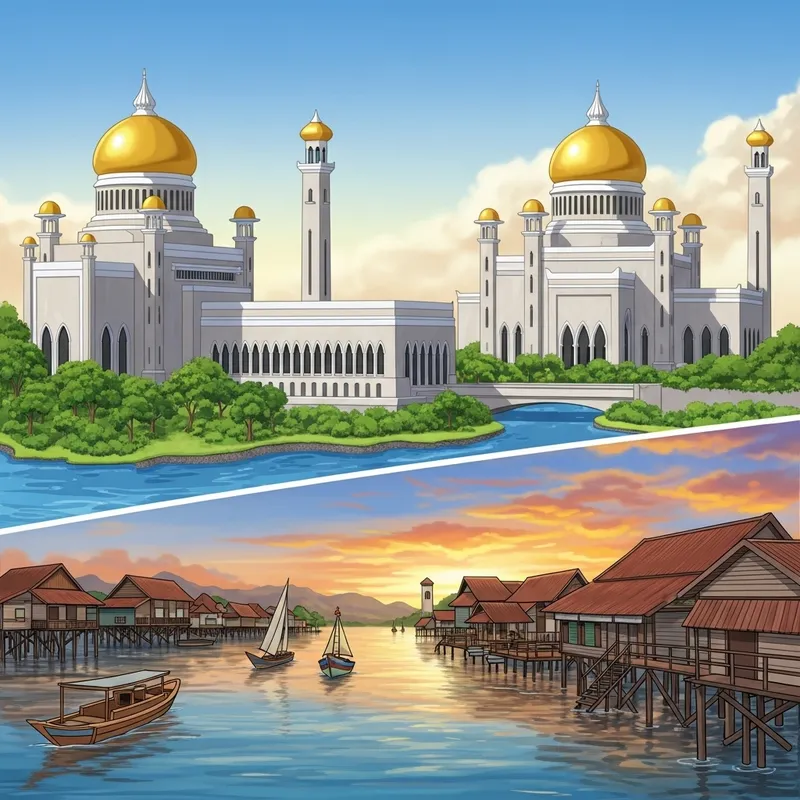Discovering Brunei: Sultan Omar Ali Saifuddin Mosque & Kampong Ayer