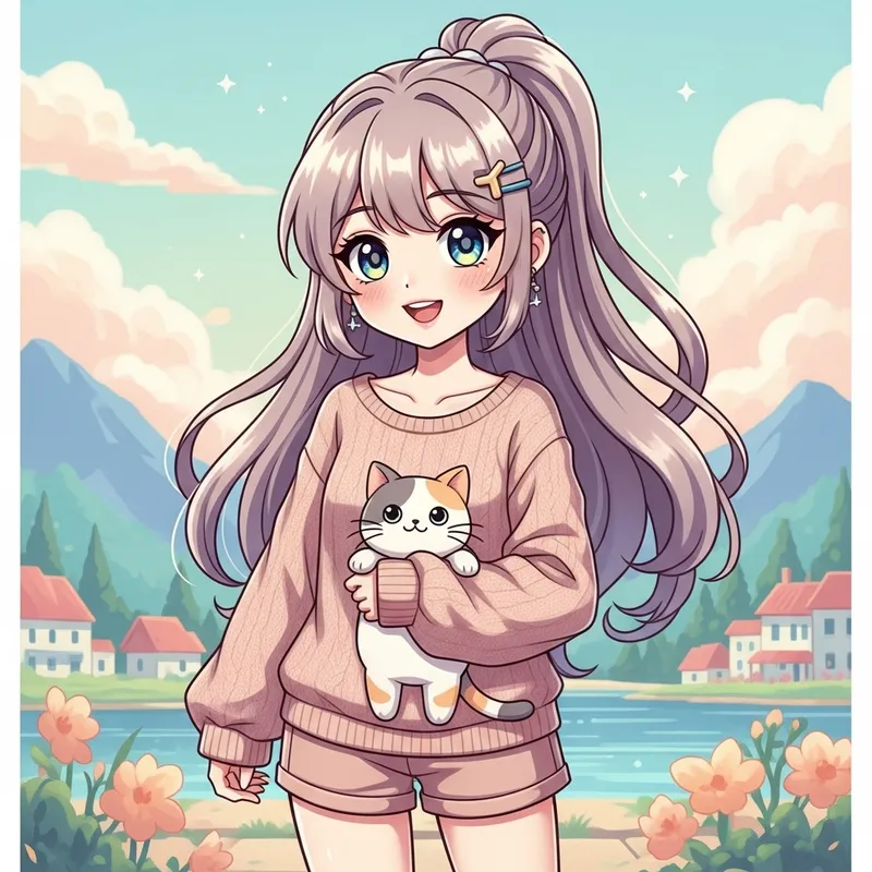 Adorable Anime Girl Drawing | Cute Illustration