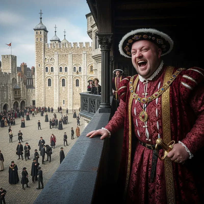 Enrique VIII Witnessing Thomas More's Execution at Tower Hill 1535